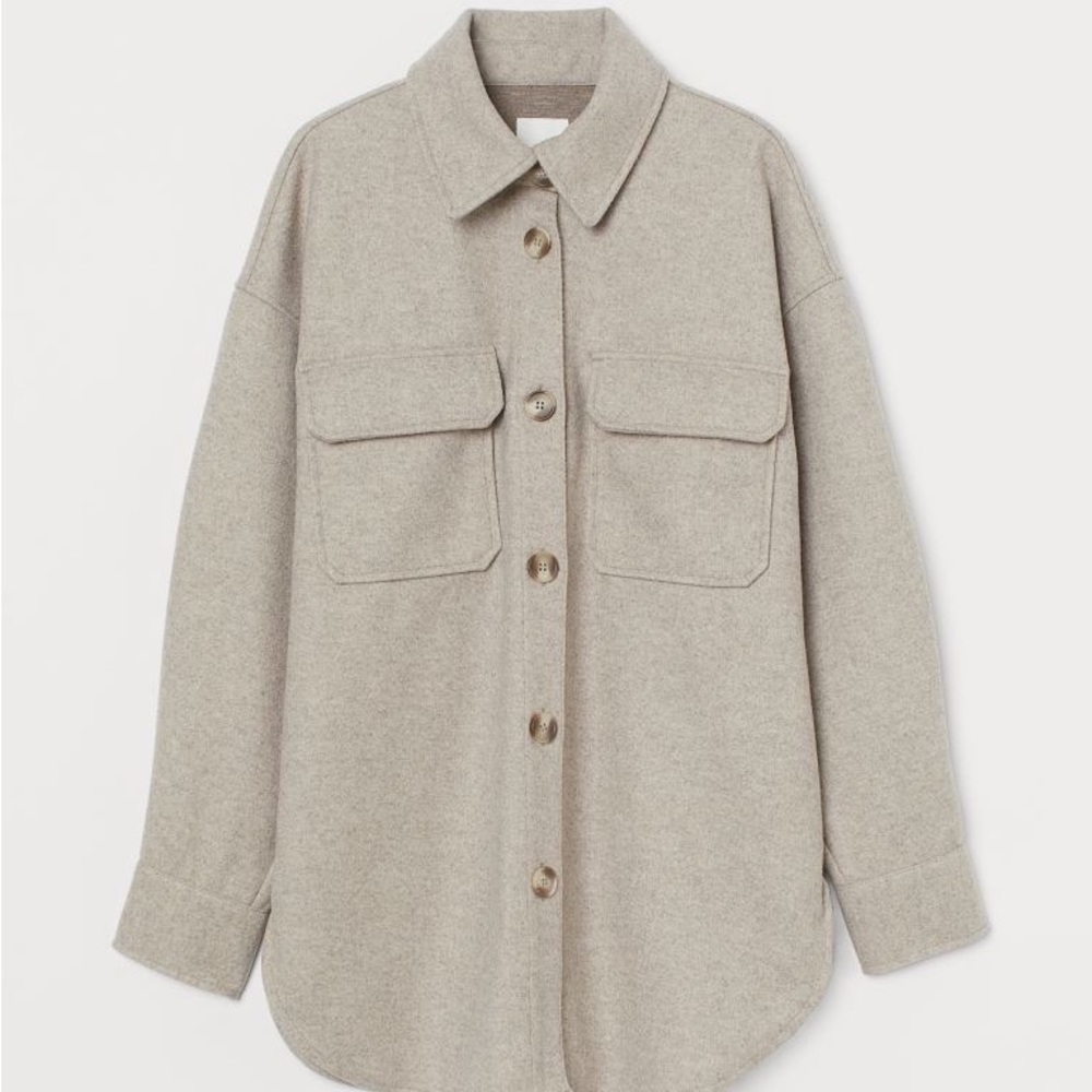 H&M Jersey Shirt Jacket (shacket)